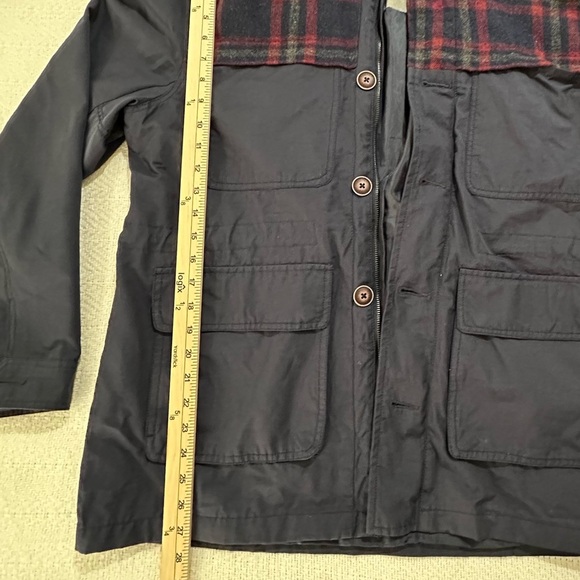 VTG RARE Authentic MFG Co Forestland Hooded Navy Blue Jacket Coat Sz. XL - Picture 5 of 9